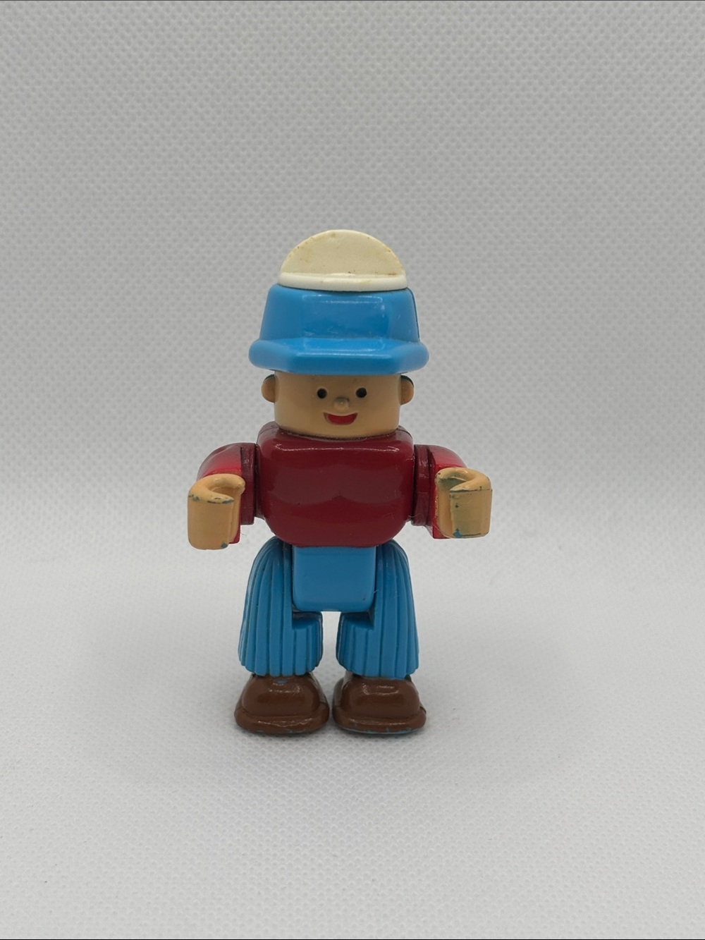 VTG Toolhead 3 inch Man Blue Hat Action Toy Figure Soma 1997 Straight Head